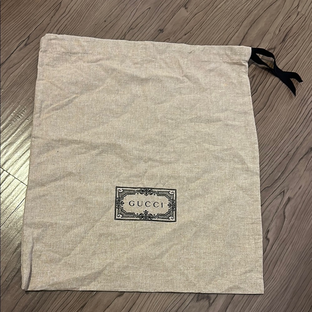 Gucci Tan Luxury Bag with Drawstring Closure